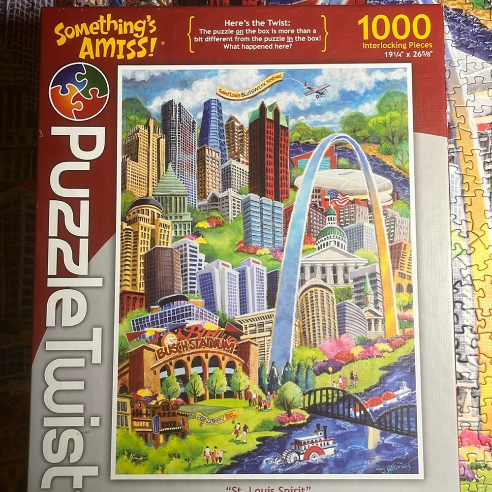 🧩 1000 piece Puzzle Twist “St. Louis Spirit” Something’s Amiss 🧩 Complete.